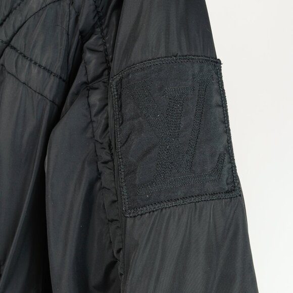 Louis Vuitton Black Belted Patch Goose-Feather-Fill Puffer Jacket - Picture 7 of 14